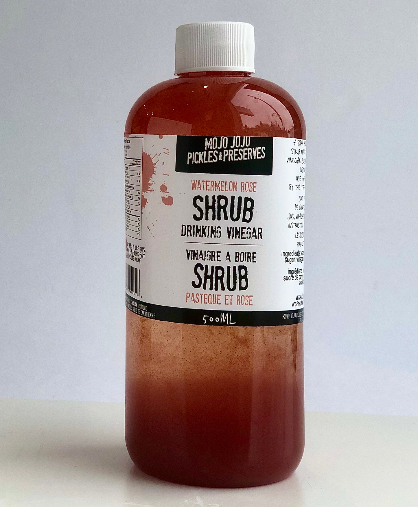 Watermelon Rose Shrub Drinking Vinegar