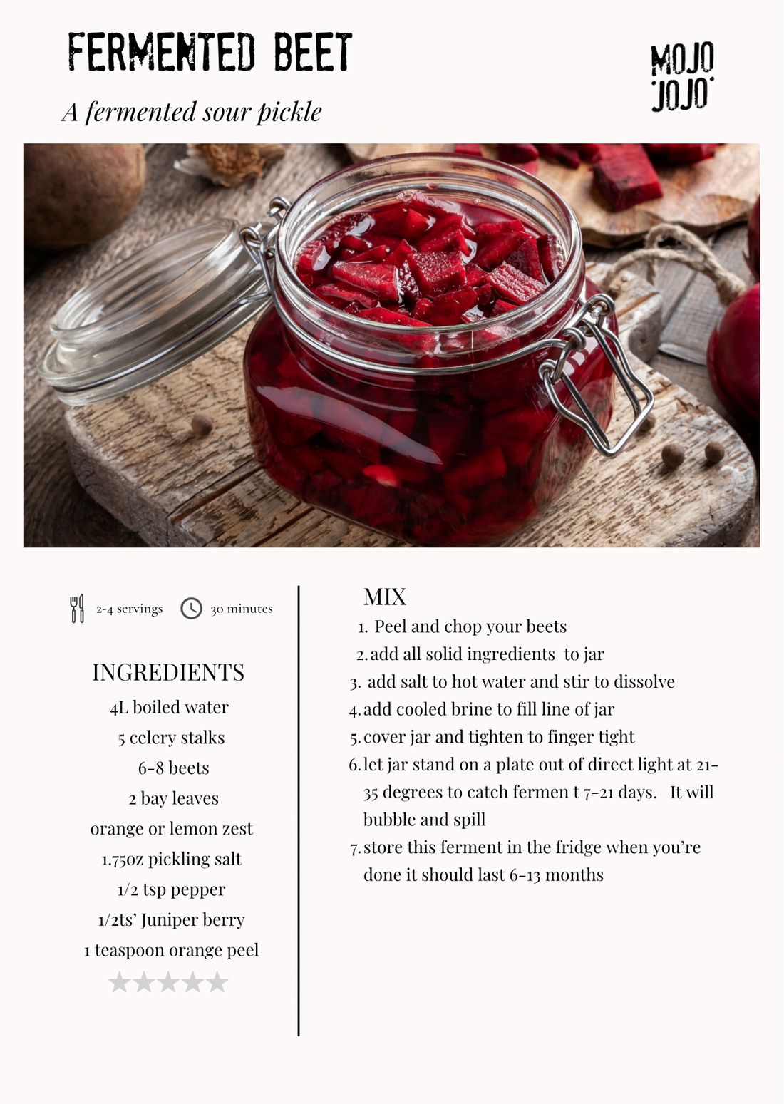 Fermented Beet Pickle