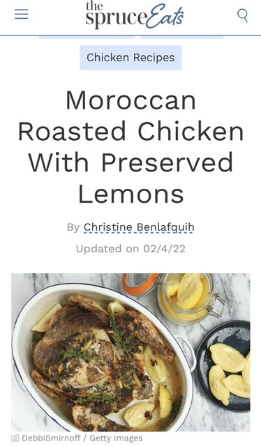 Spruce Eats Roast Chicken With Preserved Lemon