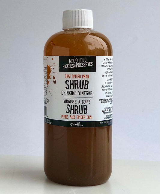Chai Spiced Pear Shrub Drinking Vinegar